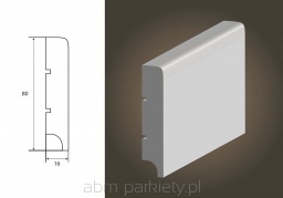 Listwa MDF Biała 16x80mm Classic R5