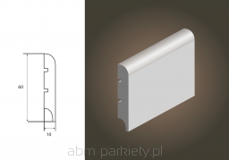 Listwa MDF Plus Biała 10x60mm Classic R10  Mini